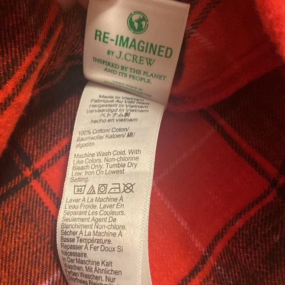 JCrew cropped flannel shirt - Picture 3 of 4